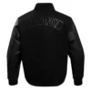 Brooklyn Nets Triple Black Varsity Jacket - Image 4