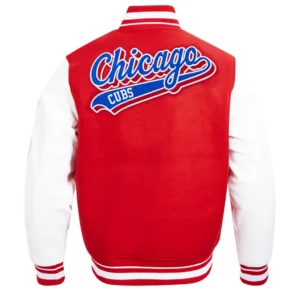Alternative view of Chicago Cubs Baseball Retro Classic Wool & Leather Varsity Jacket