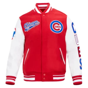 Chicago Cubs Baseball Retro Classic Wool & Leather Varsity Jacket