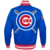Alternative view of Chicago Cubs Mashup Full-Snap Satin Varsity Blue Jacket