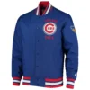 Chicago Cubs Starter The Jet III Full-Snap Satin Varsity Jacket