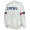 Alternative view of Chicago Cubs  The Power Forward Full-Snap Satin Varsity Jacket