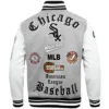 Alternative view of Chicago White Sox Old English Grey/White Varsity Jacket