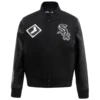 Chicago White Sox Classic Women's Black Wool & Leather Varsity Jacket