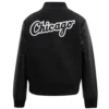 Chicago White Sox Classic Women's Black Wool & Leather Varsity Jacket - Image 2