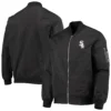Chicago White Sox Full-Zip Bomber Black Varsity Jacket - Image 3