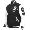 Chicago White Sox Old English Wool & Leather Varsity Jacket - Image 3