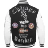 Chicago White Sox Old English Wool & Leather Varsity Jacket - Image 2