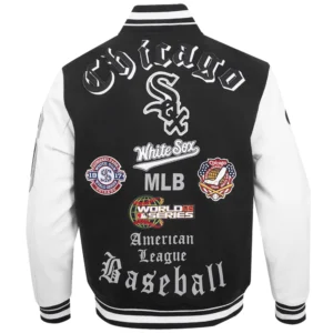 Alternative view of Chicago White Sox Old English Wool & Leather Varsity Jacket