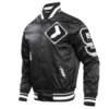 Chicago White Sox Pro Standard Classic Rib Knitted Satin Varsity Jacket - Image 3