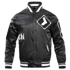 Chicago White Sox Pro Standard Classic Rib Knitted Satin Varsity Jacket