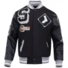Chicago White Sox Pro Standard Mashup Black Wool & Leather Varsity Jacket