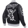 Chicago White Sox Pro Standard Mashup Black Wool & Leather Varsity Jacket - Image 3