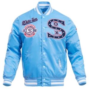 Chicago White Sox Pro Standard Retro Classic Satin Varsity Blue Jacket