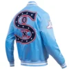 Chicago White Sox Pro Standard Retro Classic Satin Varsity Blue Jacket - Image 5