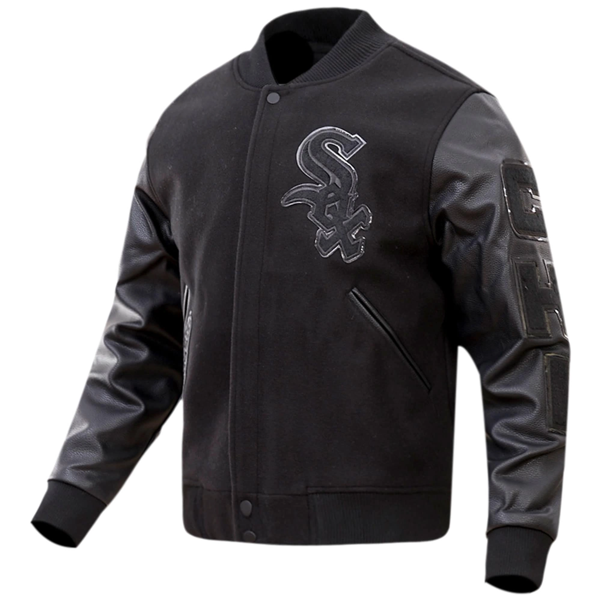Chicago White Sox Pro Standard Triple Black Varsity Jacket