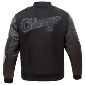 Alternative view of Chicago White Sox Pro Standard Triple Black Varsity Jacket