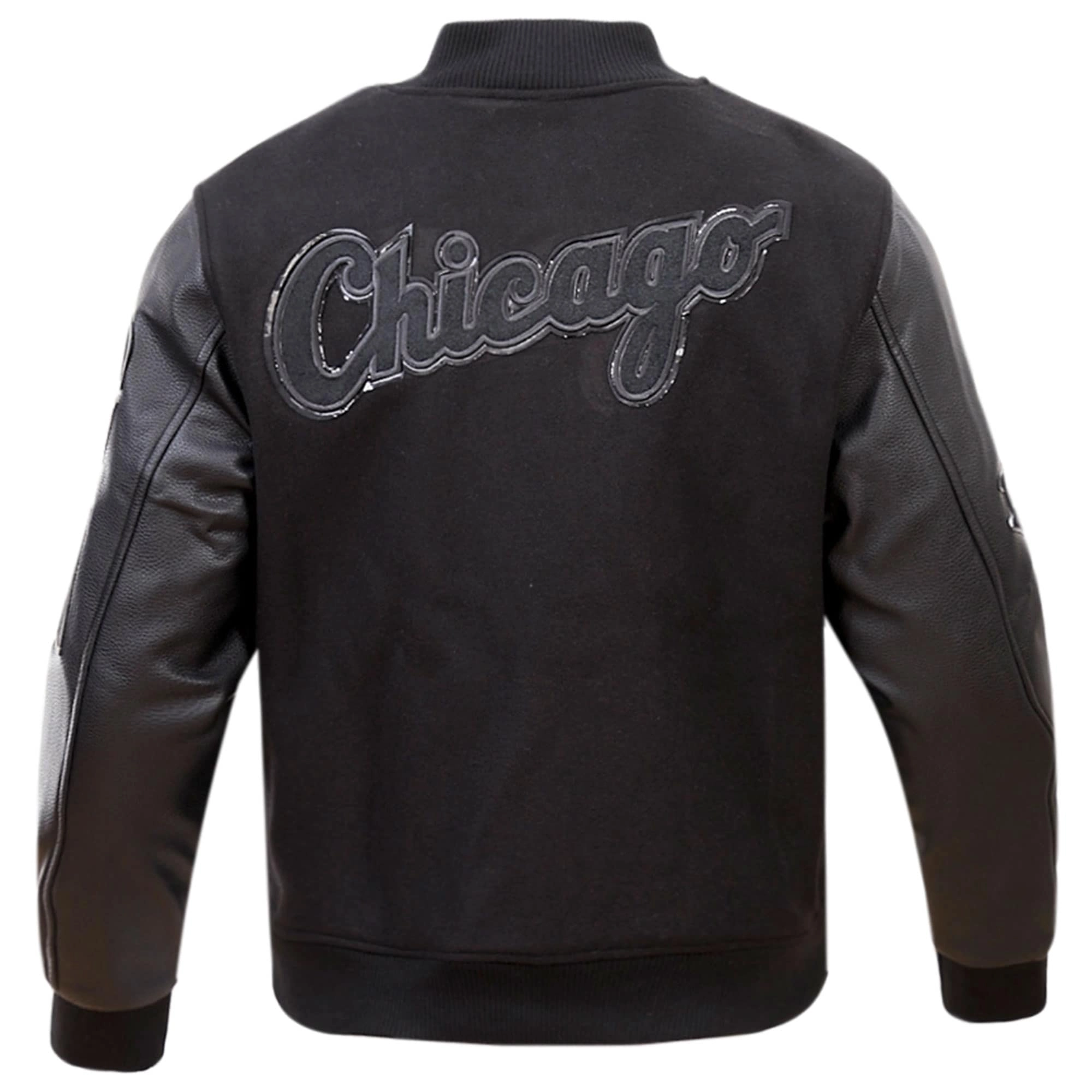 Chicago White Sox Pro Standard Triple Black Varsity Jacket - Image 2