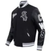 Chicago White Sox Script Tail Rib Wool & Leather Varsity Jacket - Image 3