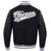 Chicago White Sox Script Tail Rib Wool & Leather Varsity Jacket - Image 2
