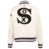 Chicago White Sox Classic Women's Full-Snap Satin Varsity Jacket - Image 2