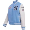 Chicago White Sox Classic Women's Pro Standard Wool & Leather Varsity Jacket - Image 3