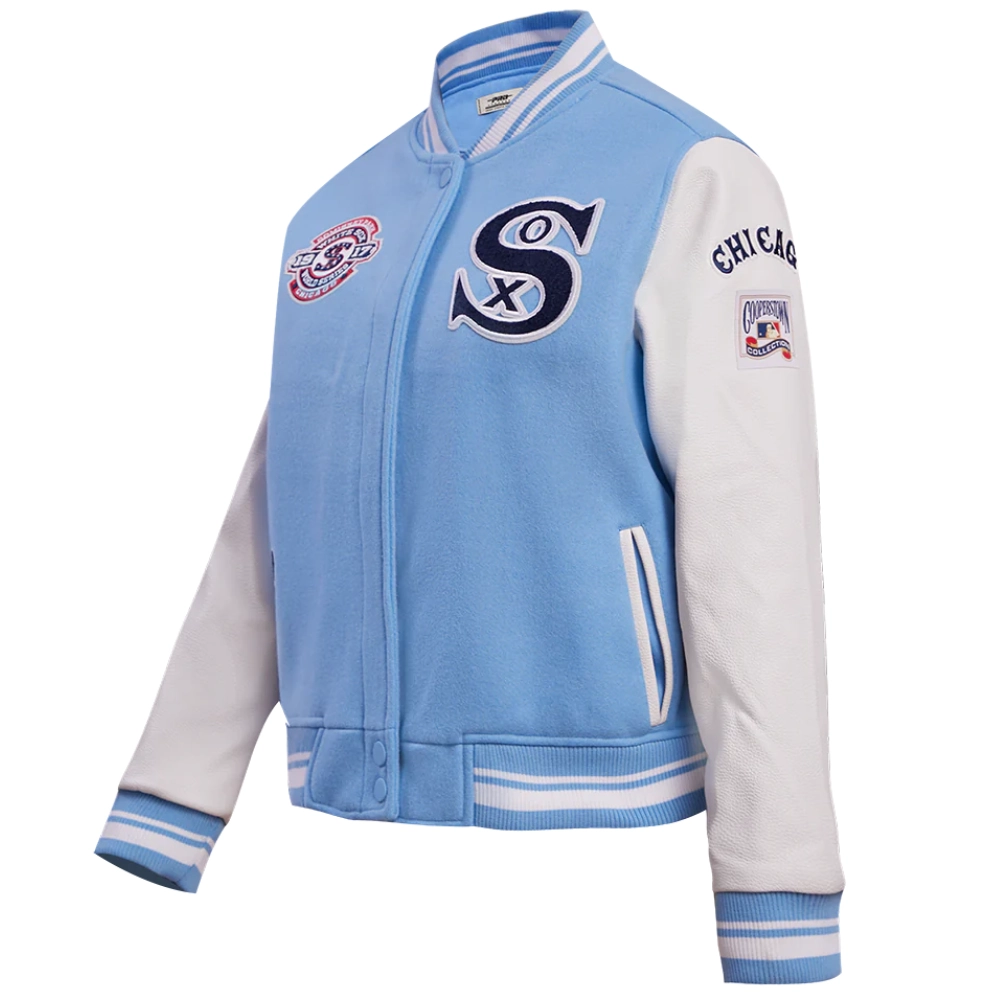 Chicago White Sox Classic Women's Pro Standard Wool & Leather Varsity Jacket - Image 3