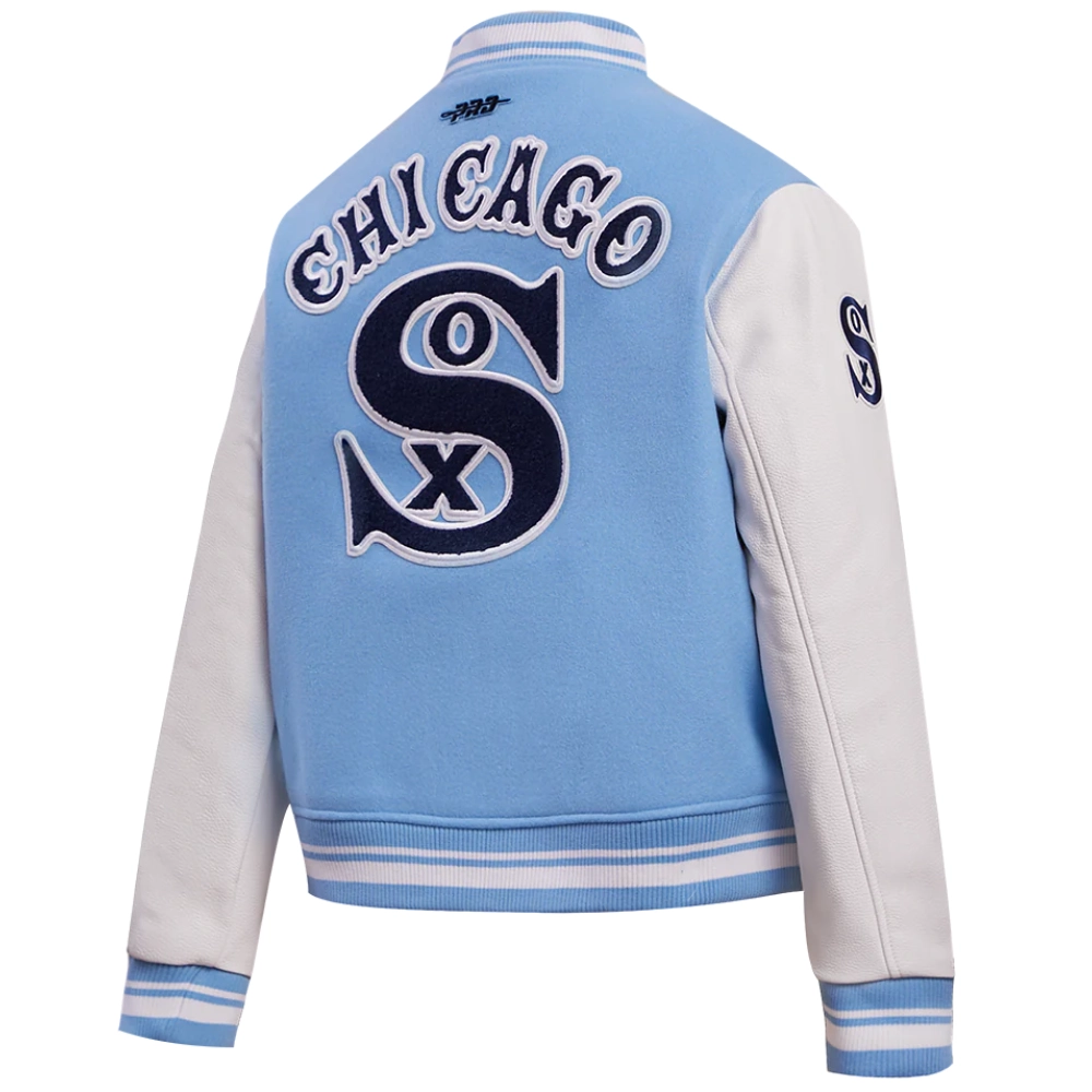 Chicago White Sox Classic Women's Pro Standard Wool & Leather Varsity Jacket - Image 4
