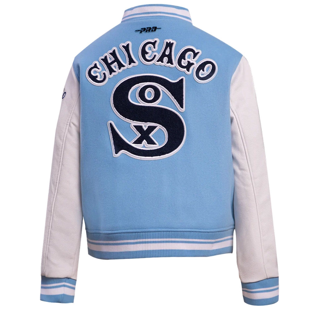 Chicago White Sox Classic Women's Pro Standard Wool & Leather Varsity Jacket - Image 2