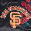 San Francisco Giants Roses Black Satin Varsity Jacket - Image 7