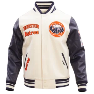 Houston Astros Retro Classic Wool & Leather Varsity Jacket