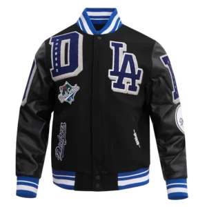 Alternative view of Los Angeles Dodgers Mashup Wool & Leather Varsity Jacket