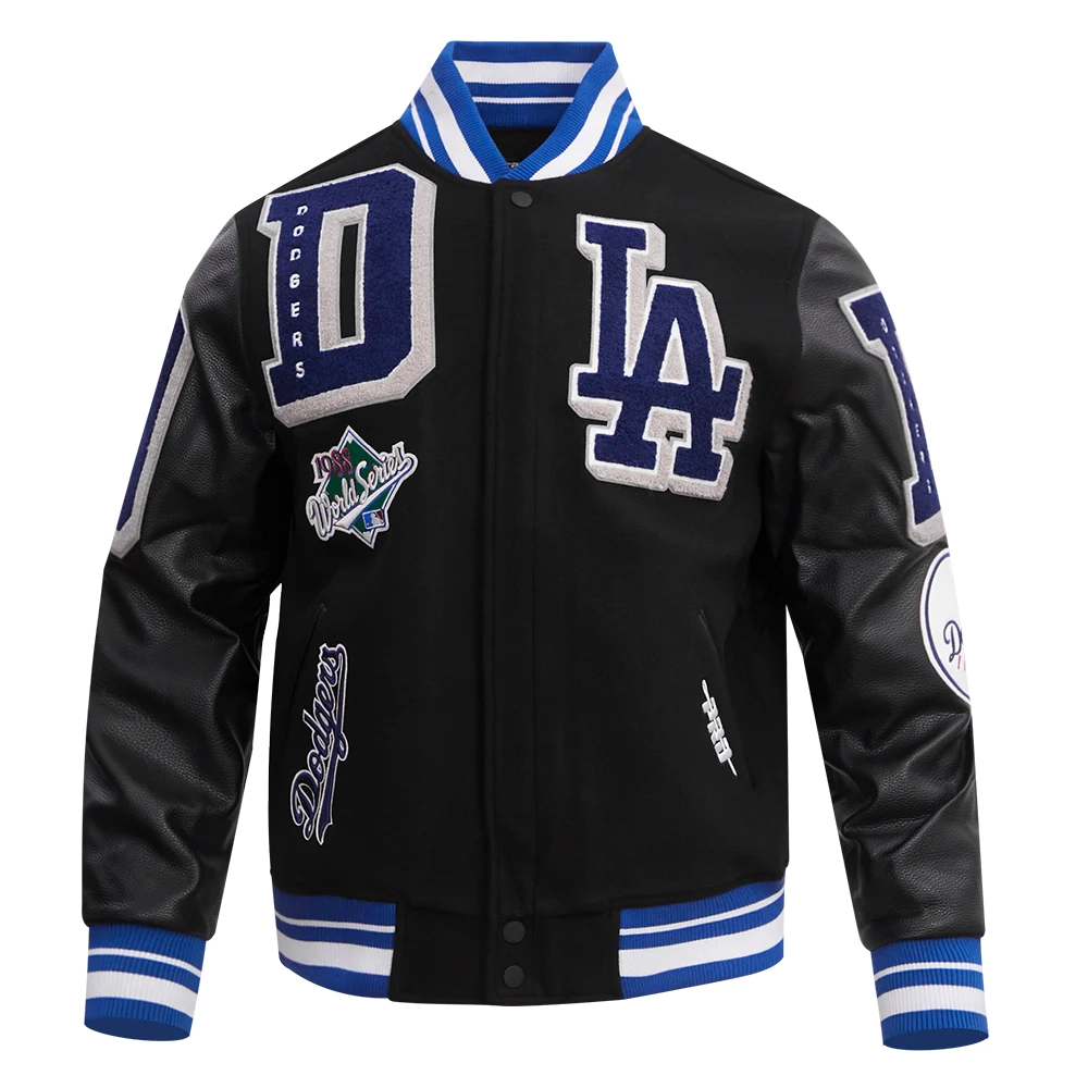Los Angeles Dodgers Mashup Wool & Leather Varsity Jacket - Image 2