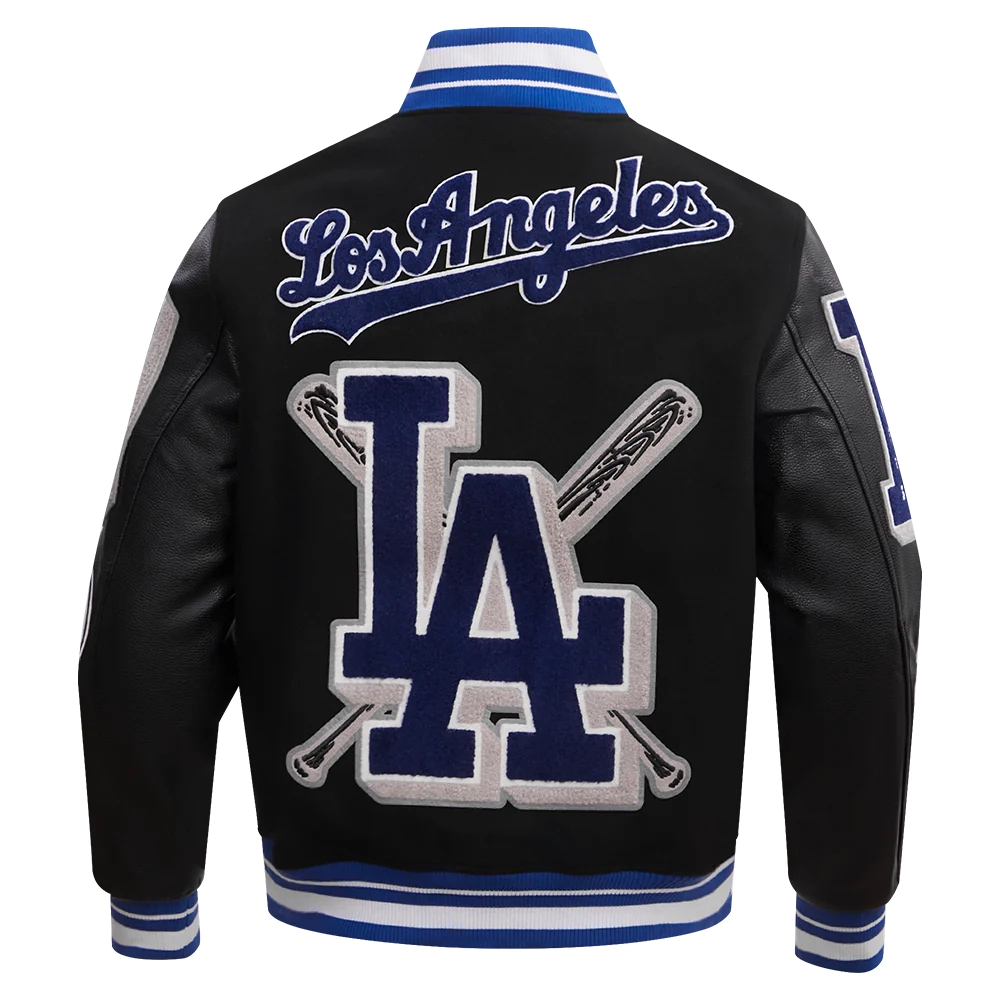 Los Angeles Dodgers Mashup Wool & Leather Varsity Jacket - Image 4
