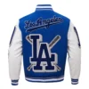 Los Angeles Dodgers Mashup Wool & Leather Varsity Jacket - Image 5