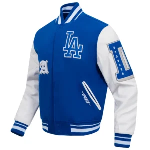 Los Angeles Dodgers Retro Classic Blue & White Varsity Jacket
