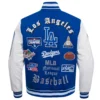 Los Angeles Dodgers Retro Classic Blue & White Varsity Jacket - Image 4