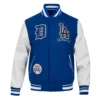Alternative view of Los Angeles Dodgers Pro Prep Wool & Leather Varsity Jacket