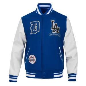 Alternative view of Los Angeles Dodgers Pro Prep Wool & Leather Varsity Jacket