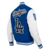 Los Angeles Dodgers Pro Prep Wool & Leather Varsity Jacket - Image 3