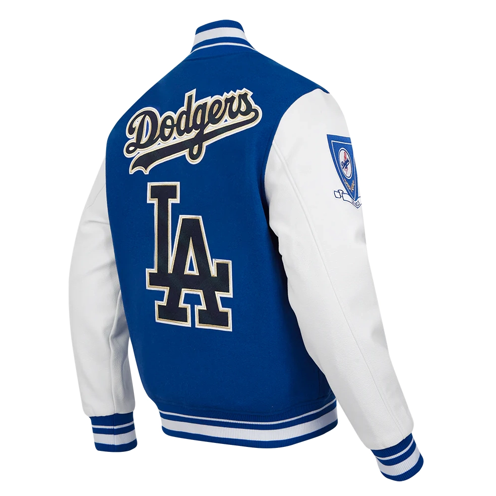Los Angeles Dodgers Pro Prep Wool & Leather Varsity Jacket - Image 3