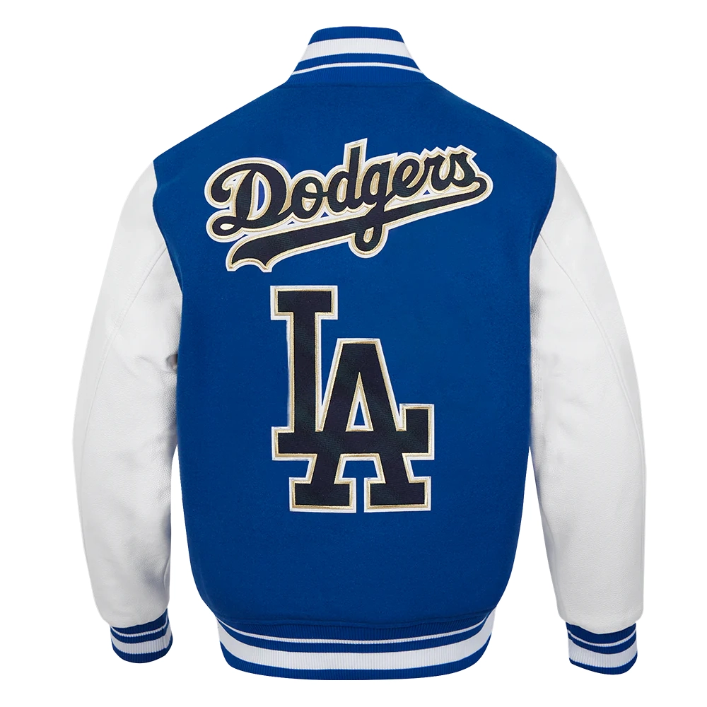 Los Angeles Dodgers Pro Prep Wool & Leather Varsity Jacket - Image 4