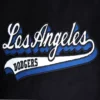 Los Angeles Dodgers Script Tail Black Wool & Leather Varsity Jacket - Image 5