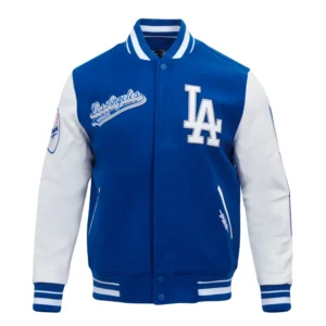 Alternative view of Los Angeles Dodgers Retro Classic Blue & White Varsity Jacket