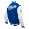 Los Angeles Dodgers Retro Classic Blue & White Varsity Jacket - Image 3