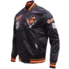 Men's Baltimore Orioles Classic Baseball Team Players Satin Varsity Black Jacket - Image 3