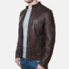 Men’s Classic Brown Biker Leather Jacket - Lance