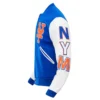 New York Mets Classic Logo Wool & Leather Varsity Jacket - Image 3
