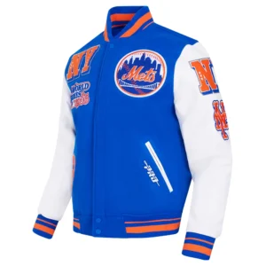 New York Mets Retro Classic Wool & Leather Varsity Jacket