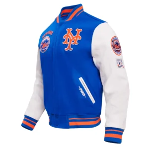 New York Mets Retro Classic Blue & White Varsity Jacket